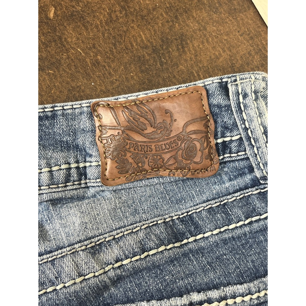 Paris Blues Womens Size 3 Distressed Stretch Bootcut Jeans