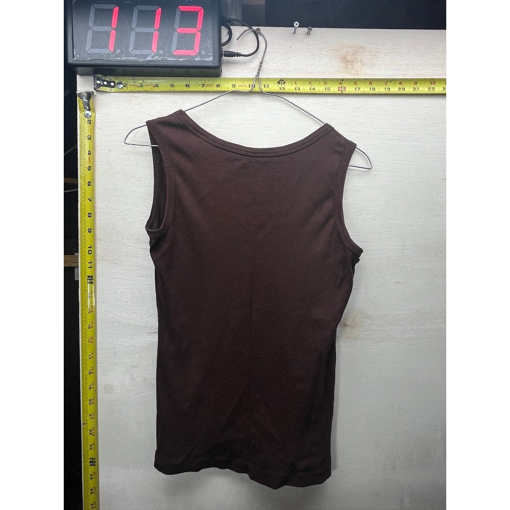 Personalitees Brown Butterfly Graphic Tank Top Womens Size M