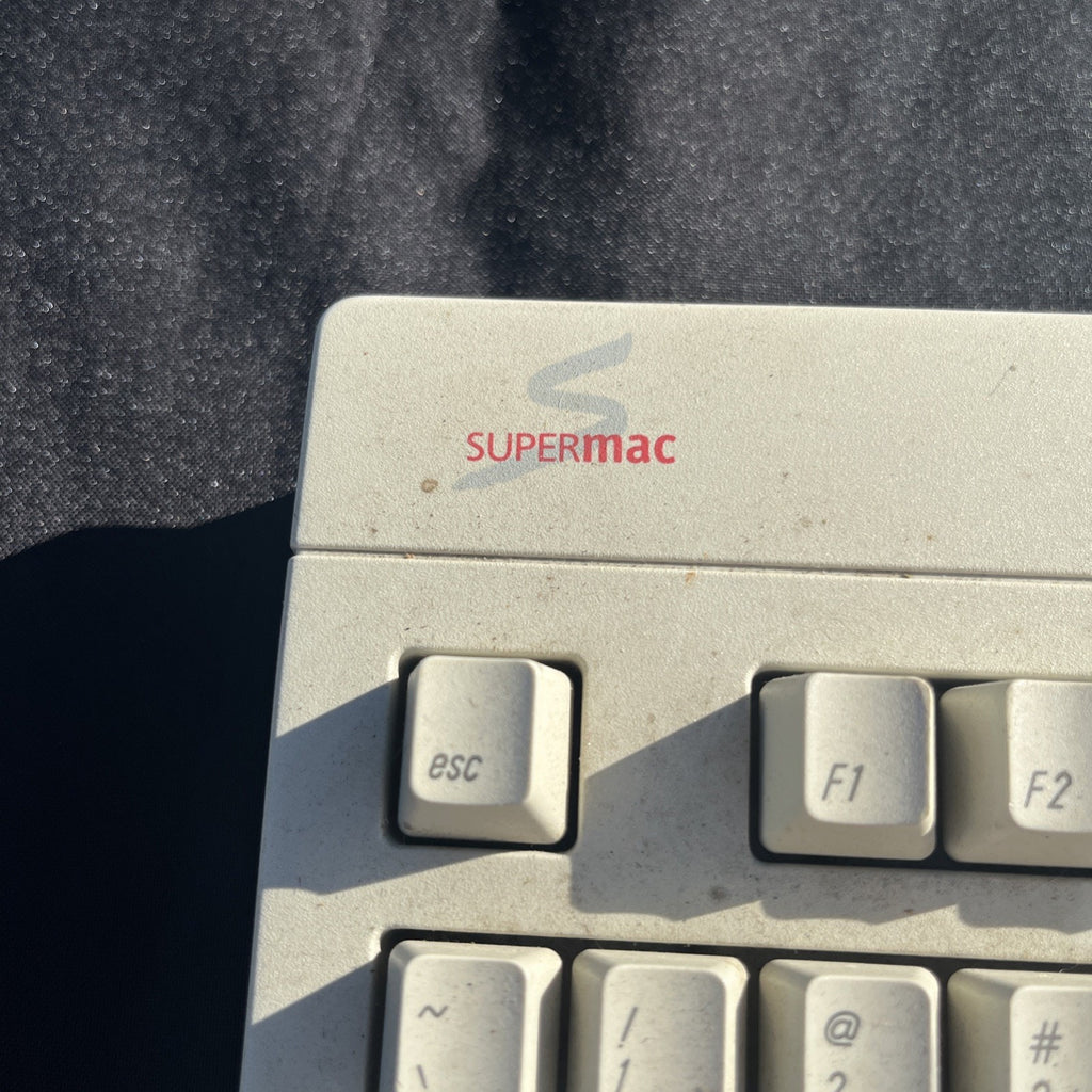 Vintage SuperMac ACK-310 Apple Macintosh ADB Keyboard Beige Made in Taiwan