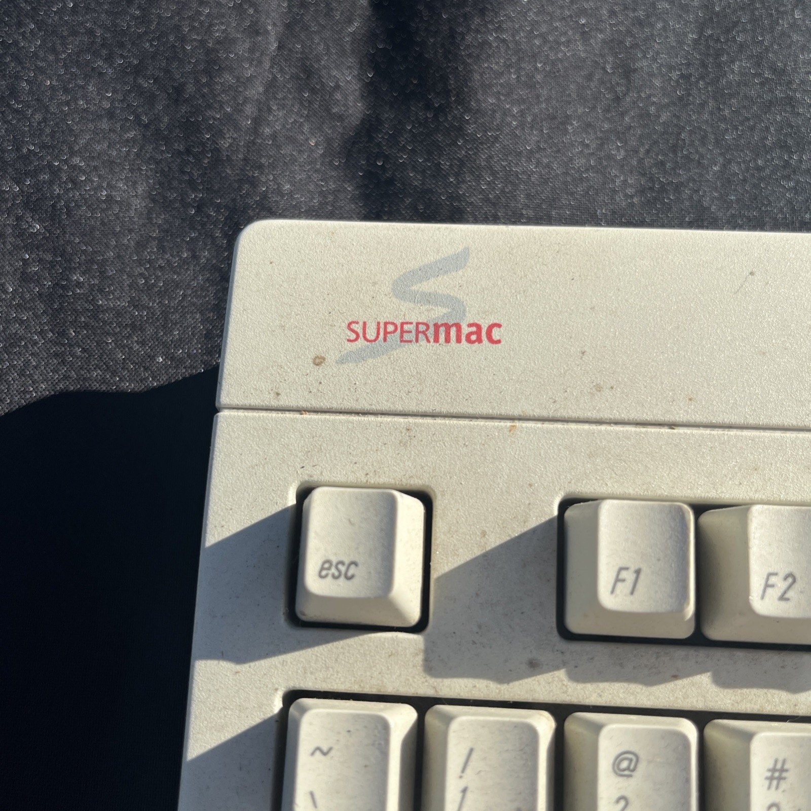 Vintage SuperMac ACK-310 Apple Macintosh ADB Keyboard Beige Made in Taiwan