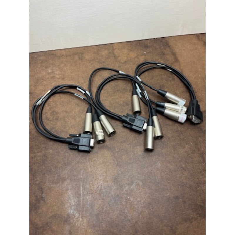 Lot of 3 D Sub to XLR Audio Video Breakout Cables Bundle