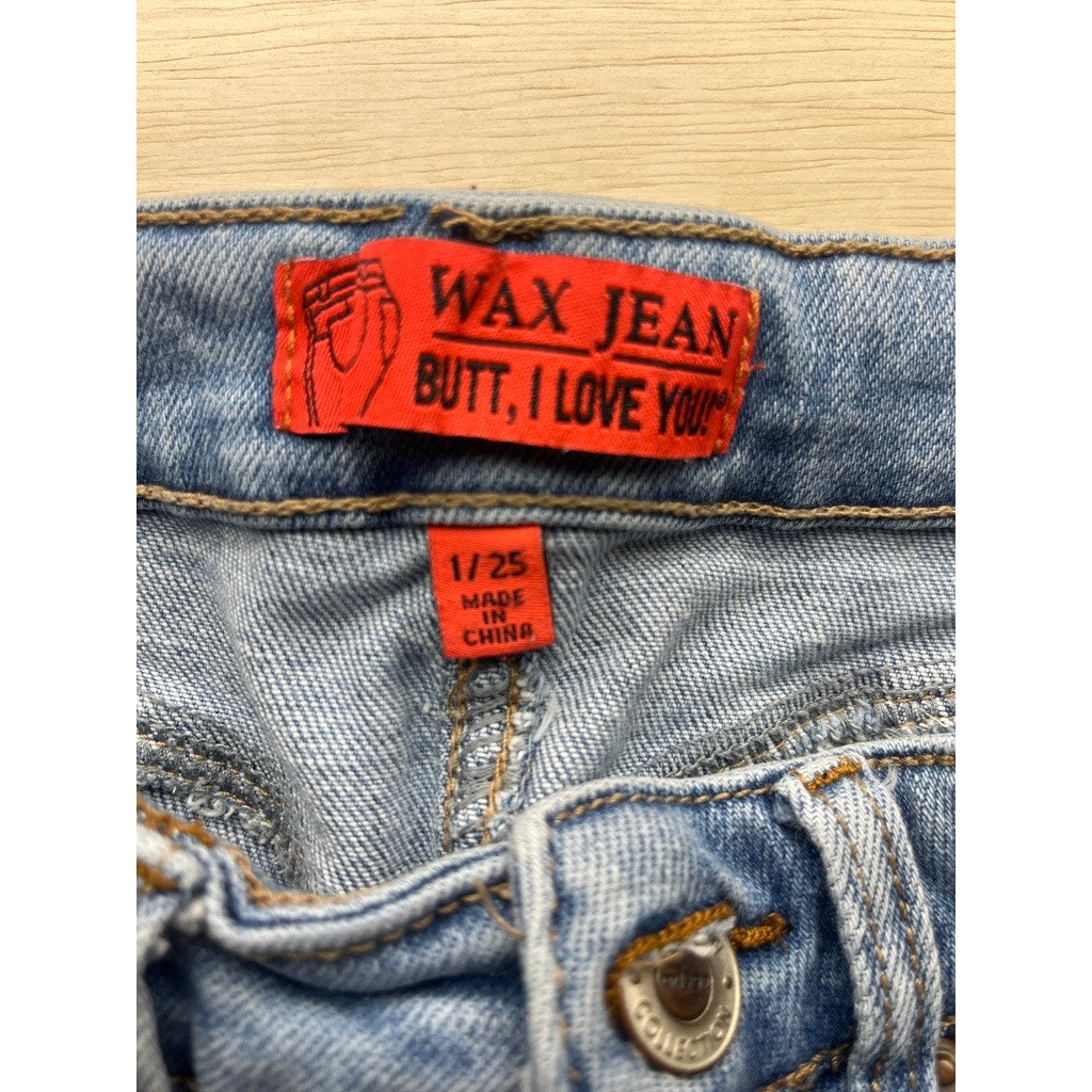 Wax Jean Butt I Love You Womens 1/25 Distressed Skinny Jeans