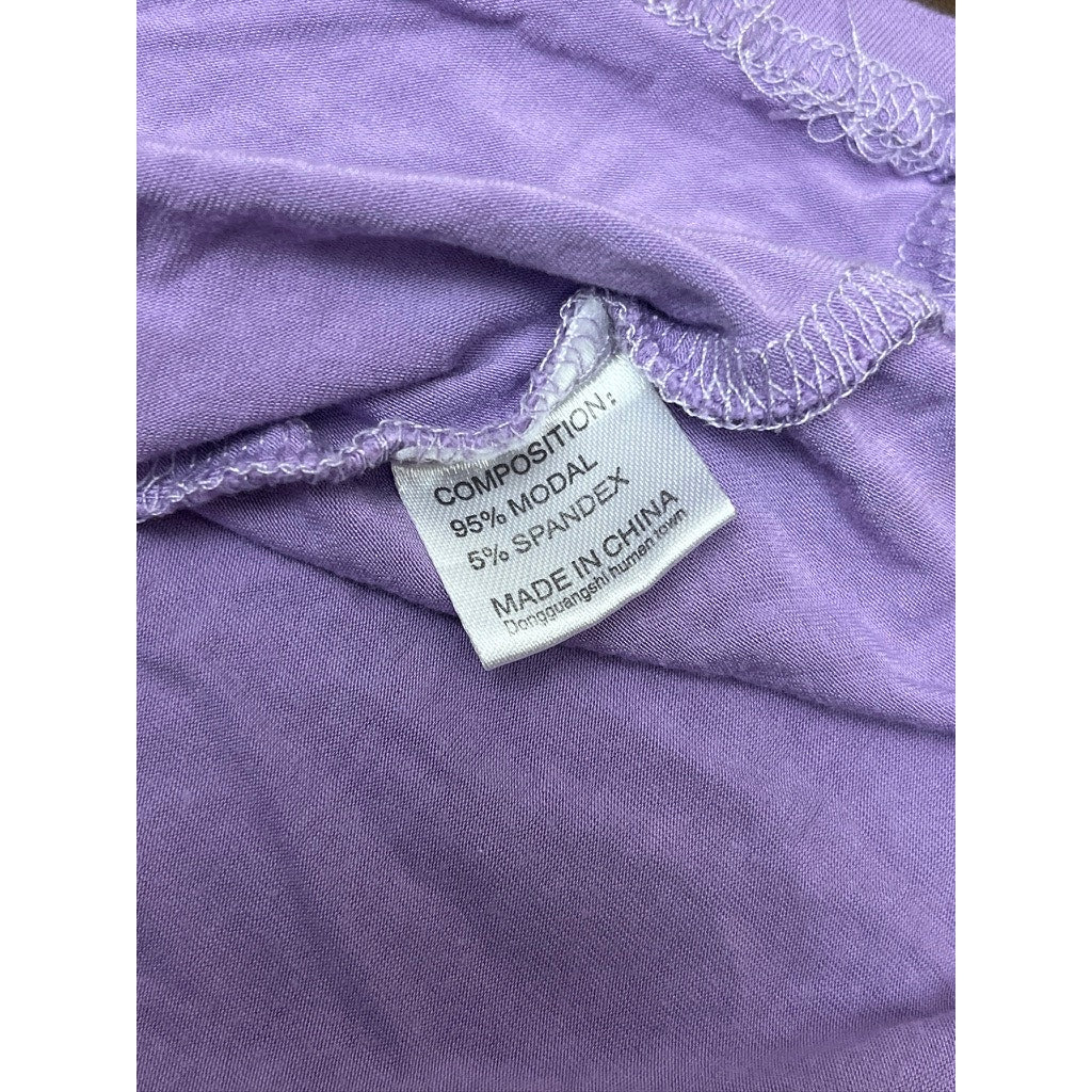 Womens Purple Sleeveless Mesh Back Tunic Top Size M