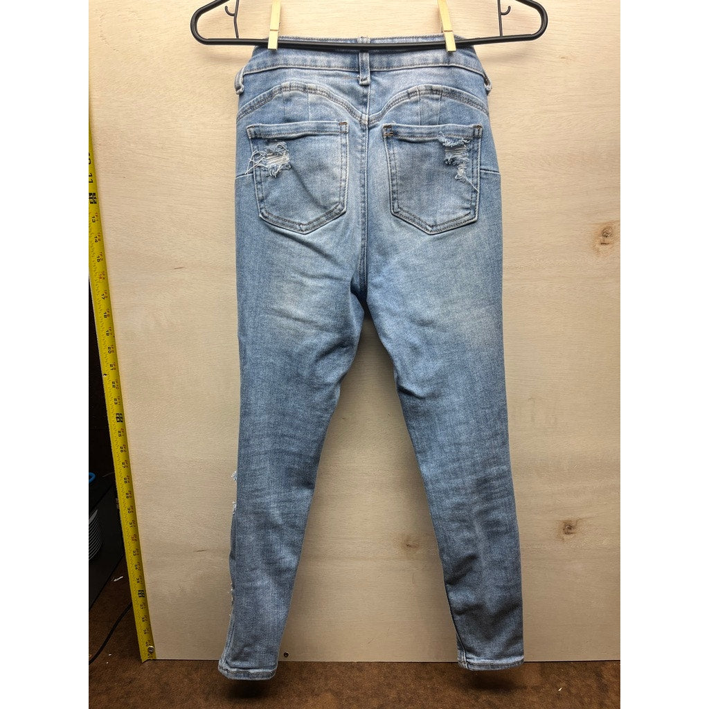Wax Jean Butt I Love You Womens 1/25 Distressed Skinny Jeans