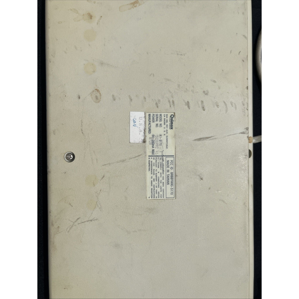 Vintage Quimax / Chicony KI-5170 Mechanical Keyboard – FCC ID E8H – 1980s/1990s
