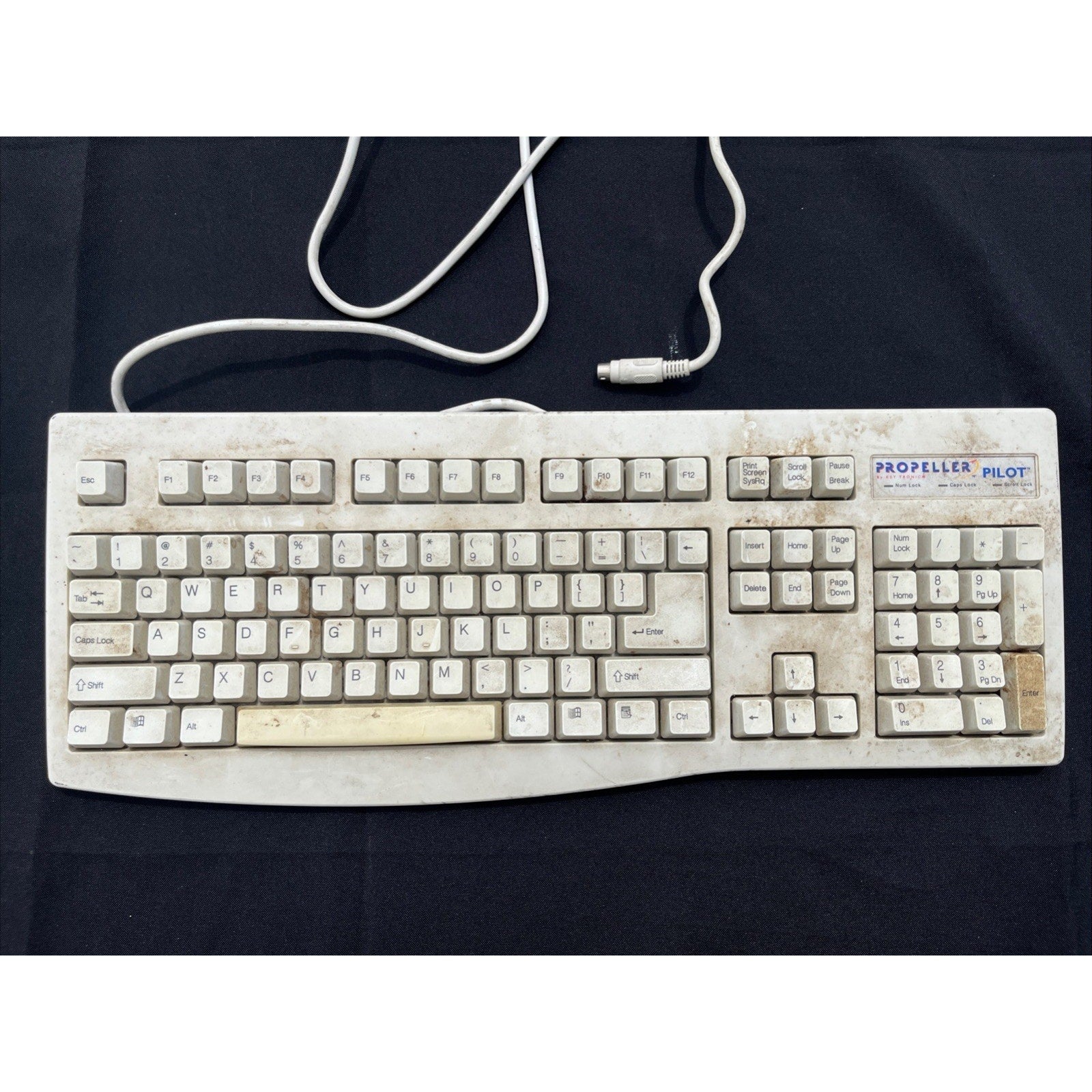 Vintage KTC PRO PILOT K280W Mechanical Terminal Keyboard POS Kiosk Retro Comp